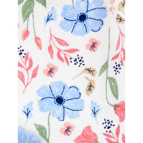NWT Carter's Child of Mine Baby Girl Bodysuits, 3-Pack, Bird And Floral Prints - Picture 3 of 11